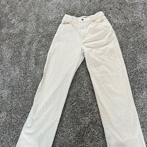 Hollister Women's High Rise Jeans - Cream Corduroy